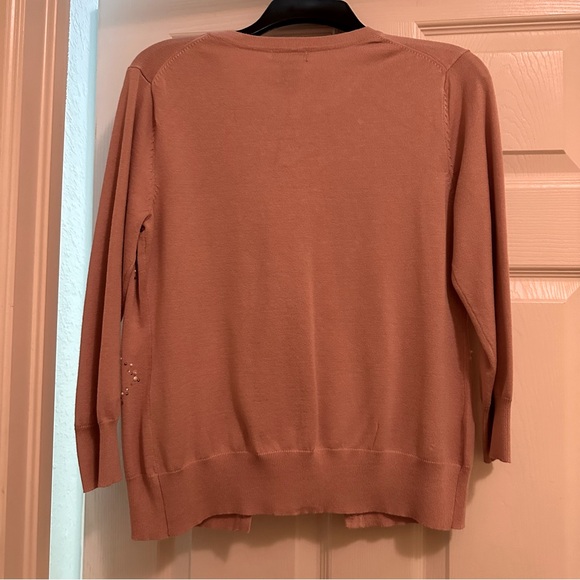 NWT Pink Pearl and Sparkle Cardigan Sweater Size Small. - Picture 5 of 6